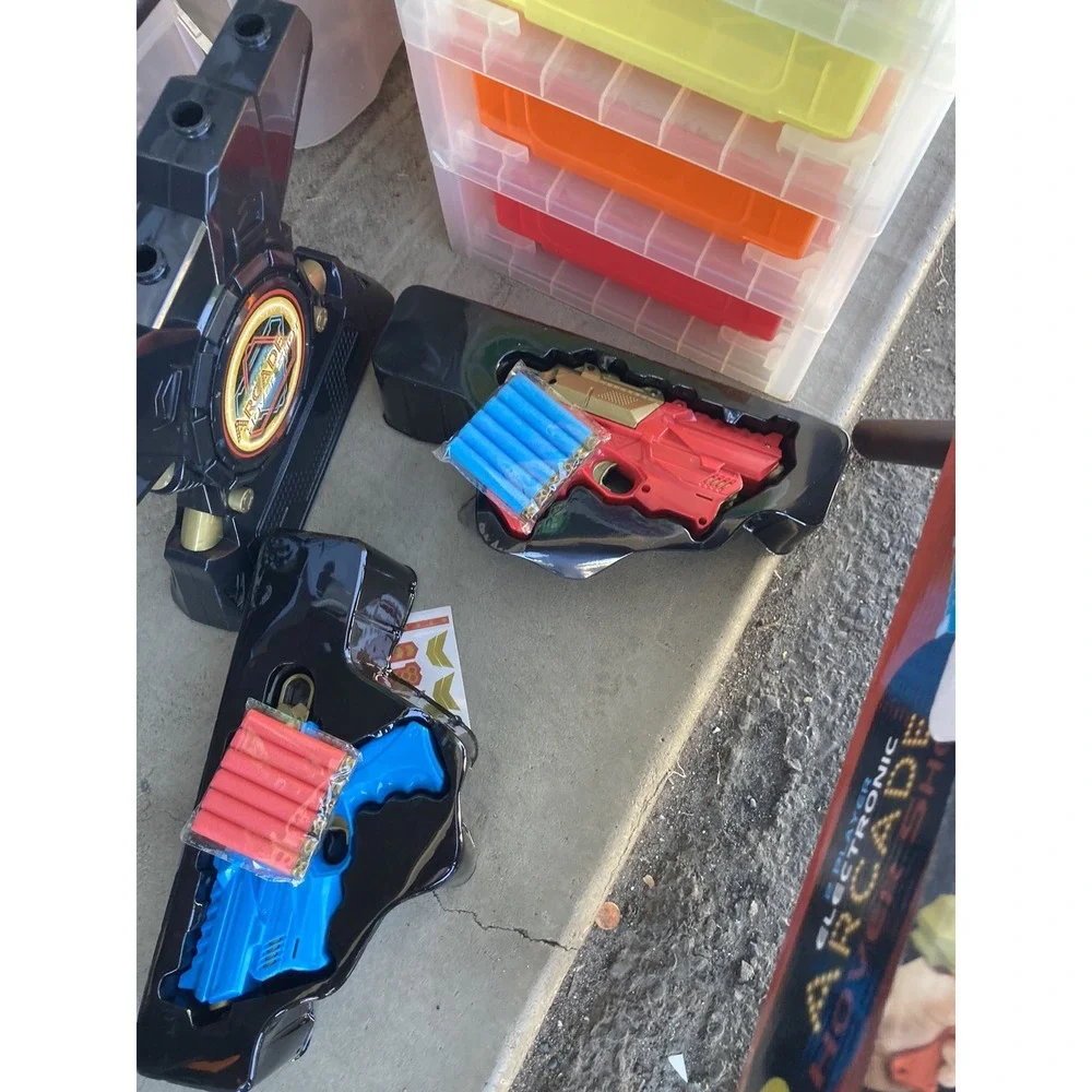 Electronic Arcade Hover Shot Complete Game 2 Shooters A Lil Damaged Box